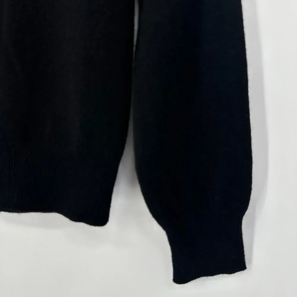 Margaret O’Leary 100% Cashmere Polo Sweater Collared V-Neck Pullover Preppy
